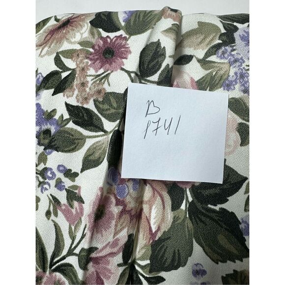 Rare Vintage Wrapper Bohemian 2 pcs Floral Print Suit Blazer Skirt Pink Trim SzS - Picture 16 of 16